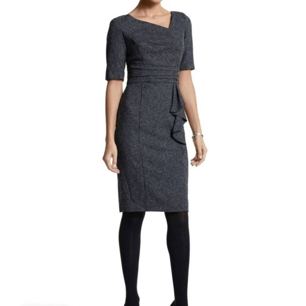 White House Black Market tweed sheath dress size 10